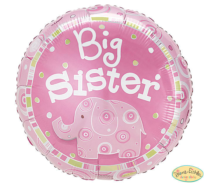 18"Big Sister Elephant Foil Balloon