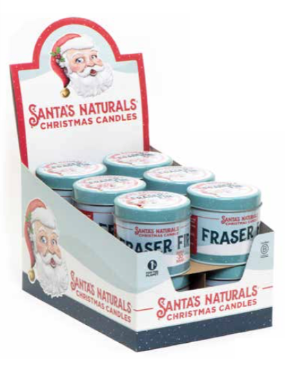 FINAL SALE Santa's Naturals - Fraser Fir Candle Table Top Display