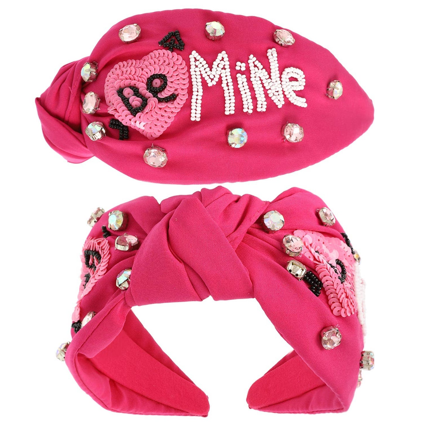 Valentines Day Top Knotted Embellished Headband