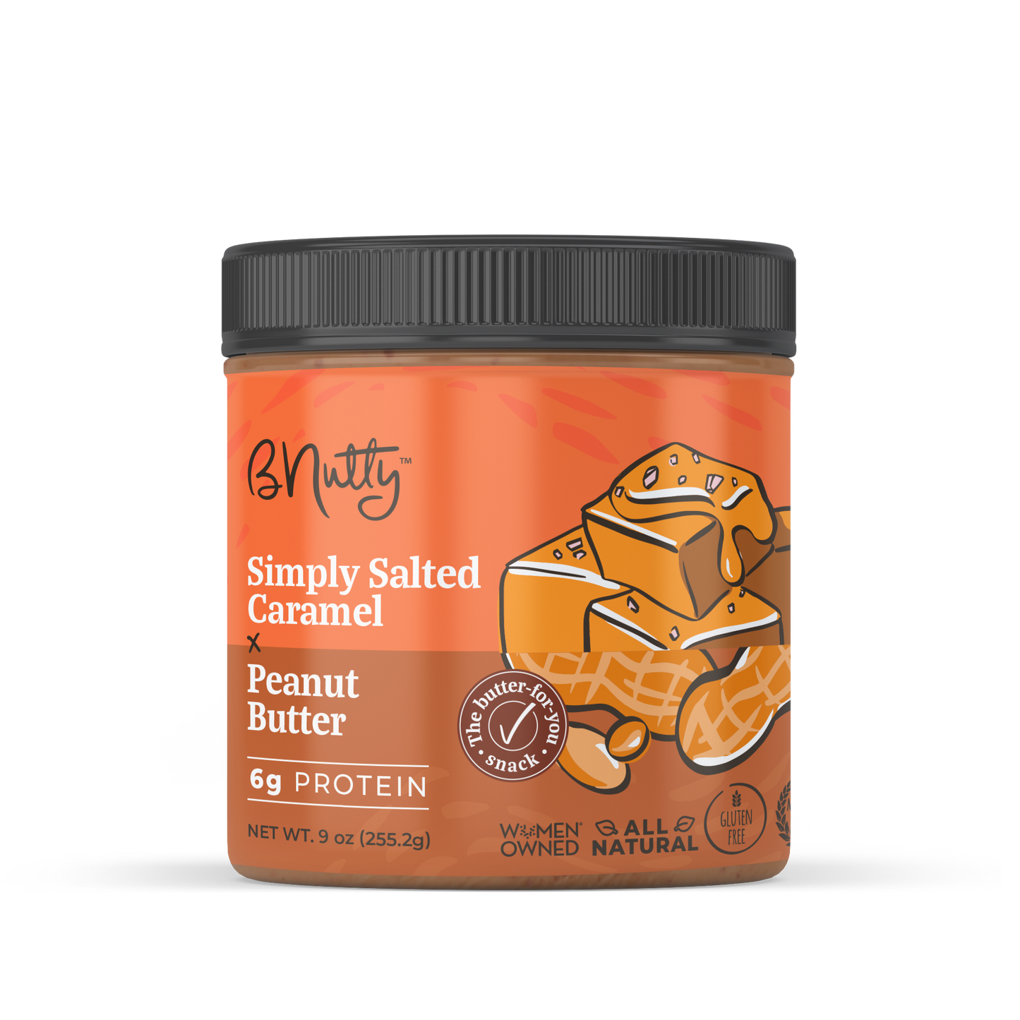 Simply Salted Caramel BNutty Peanut Butter- Case of 6- 9oz