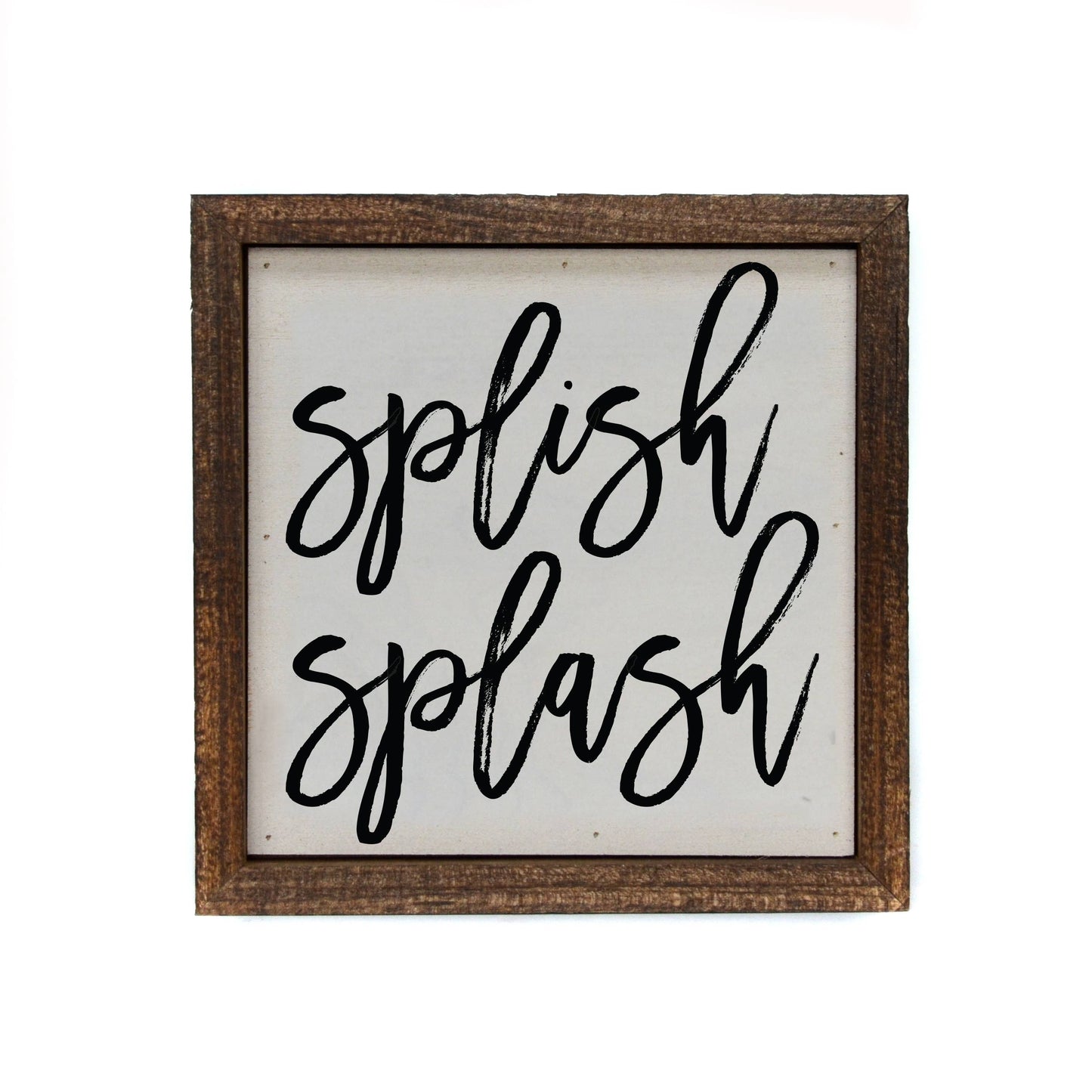 Splish Splash Kids Bathroom Sign - Wooden Decor 6 x 6