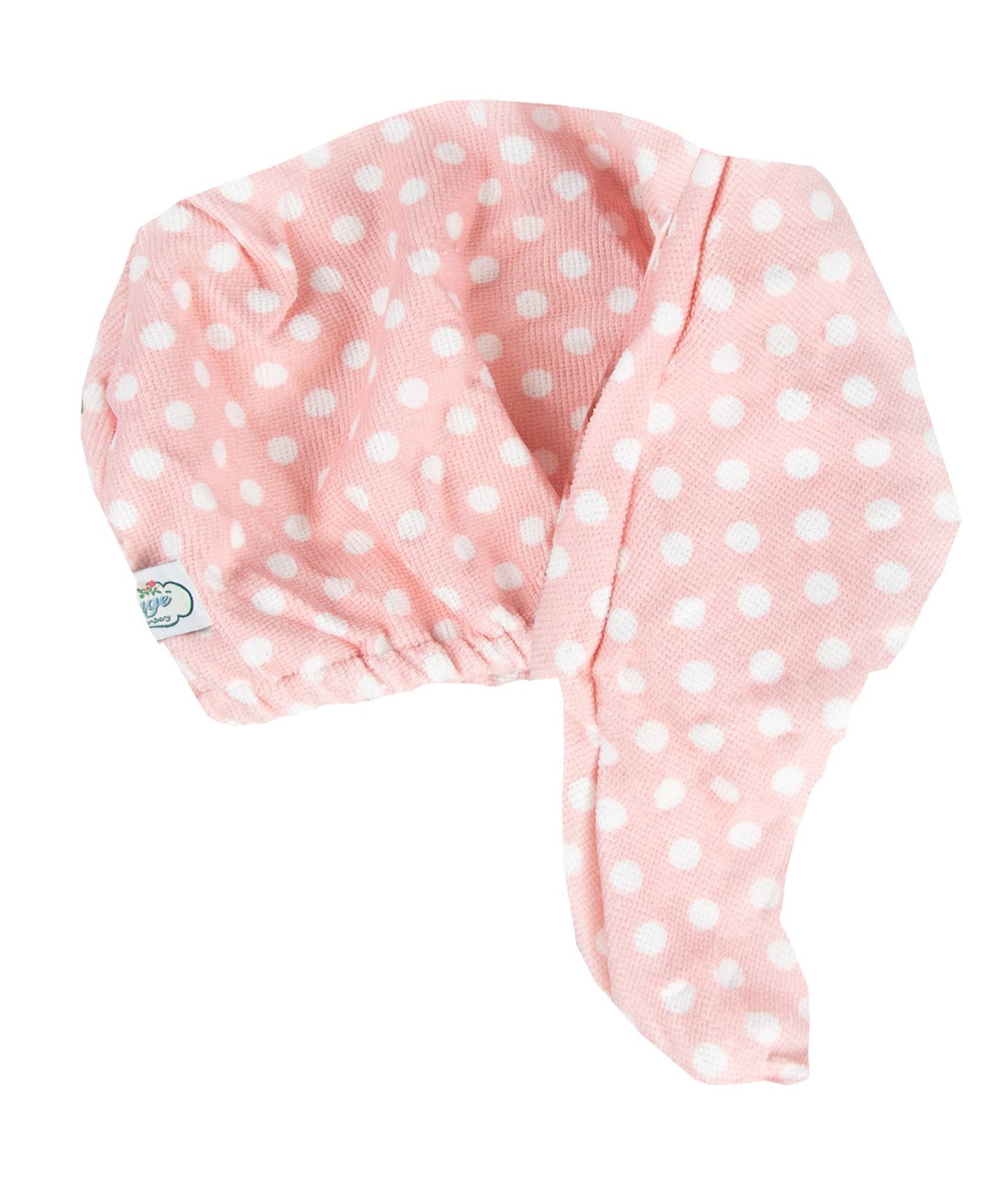 Absorbent Microfibre Hair Towel / Wrap in Pink Polka Dot