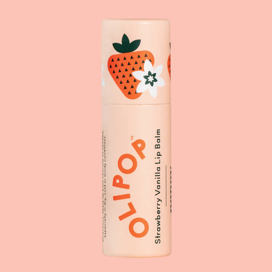 "OLIPOP" Strawberry Vanilla Poppy & Pout Lip Balm