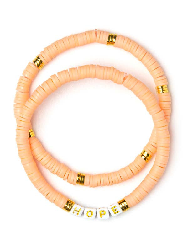 Peach Hope Stretch Bracelet Set