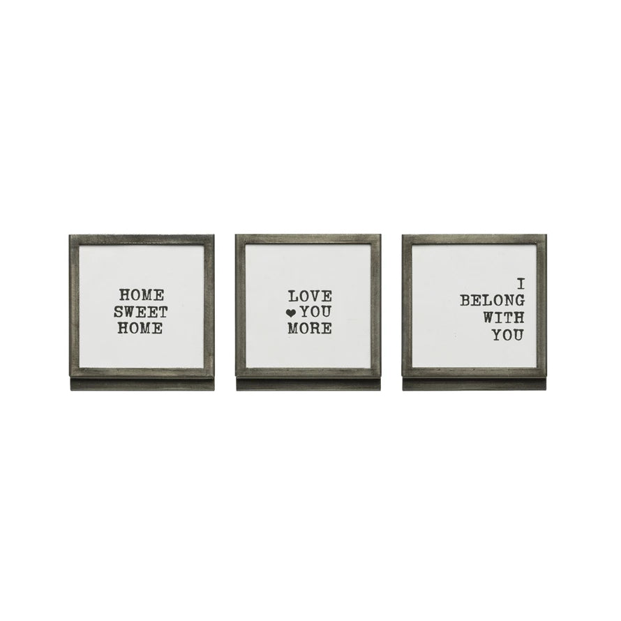 Frame with Easel and Saying, 3 Styles to Choose From