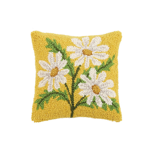 White and Yellow Daisy Hook Pillow