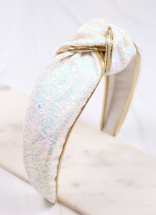 White Opal Gina Glitter Headband
