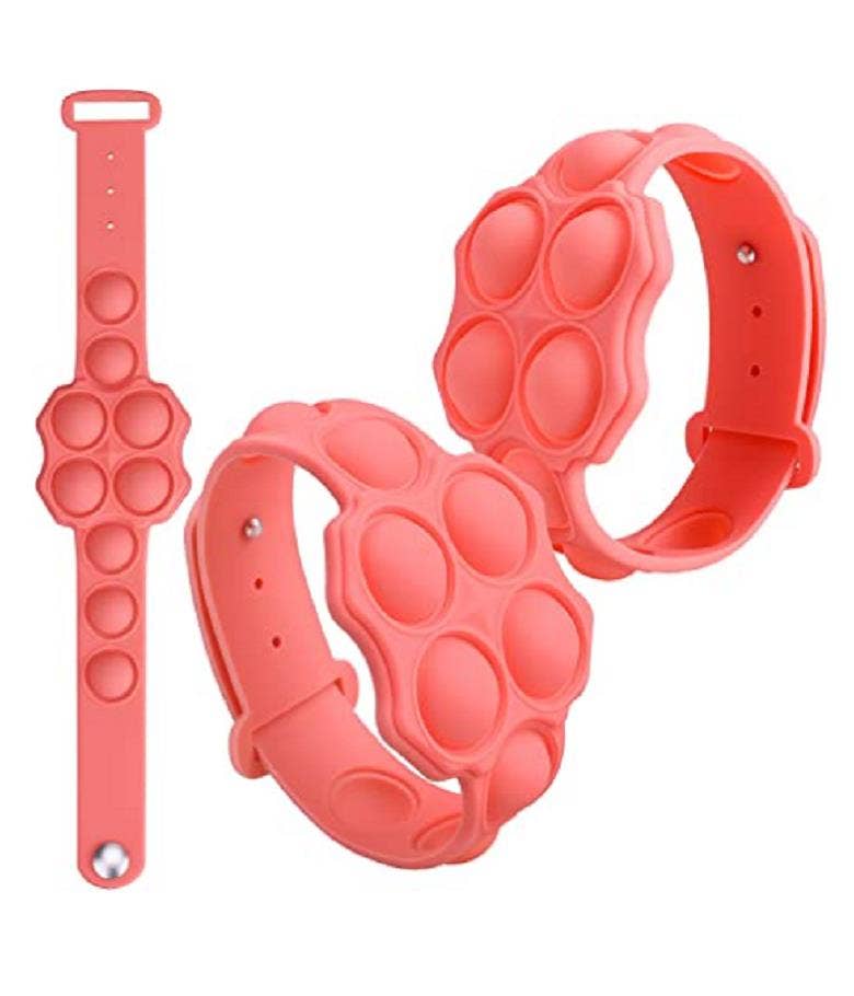 Solid Color Bracelet Bubble Push Pop Sensory Fidget Toy
