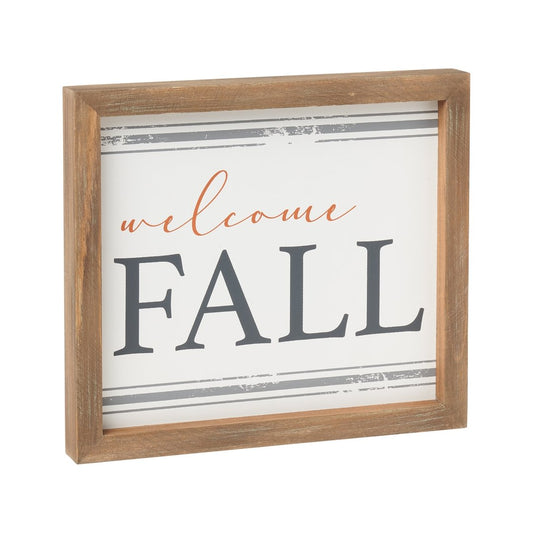FINAL SALE Welcome Fall Striped Sign