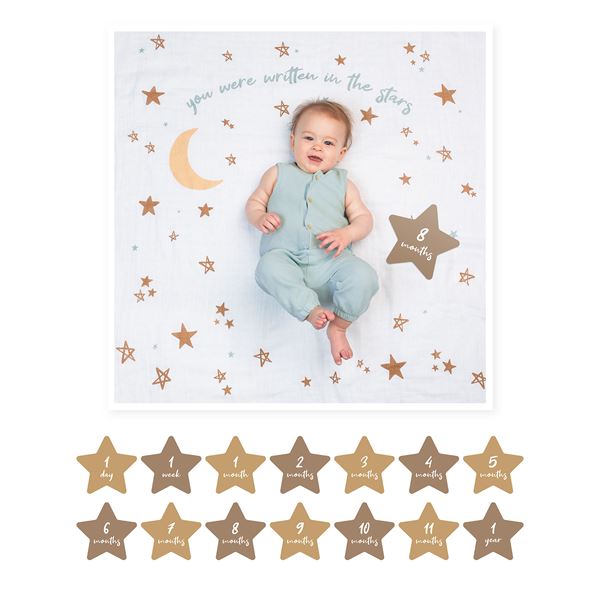 Written in the Stars Baby's First Year Milestone Blanket