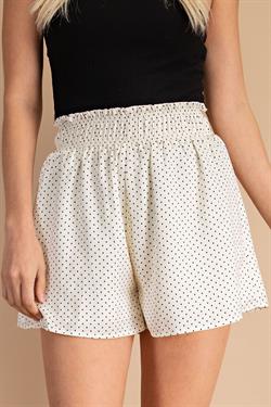 FINAL SALE Polka Dot Shorts in Off White