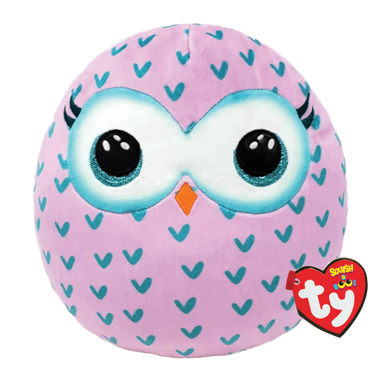 Winks the Pink Owl - Medium Squish-A-Boo