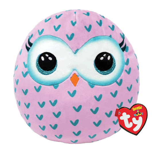 Winks the Pink Owl - Medium Squish-A-Boo