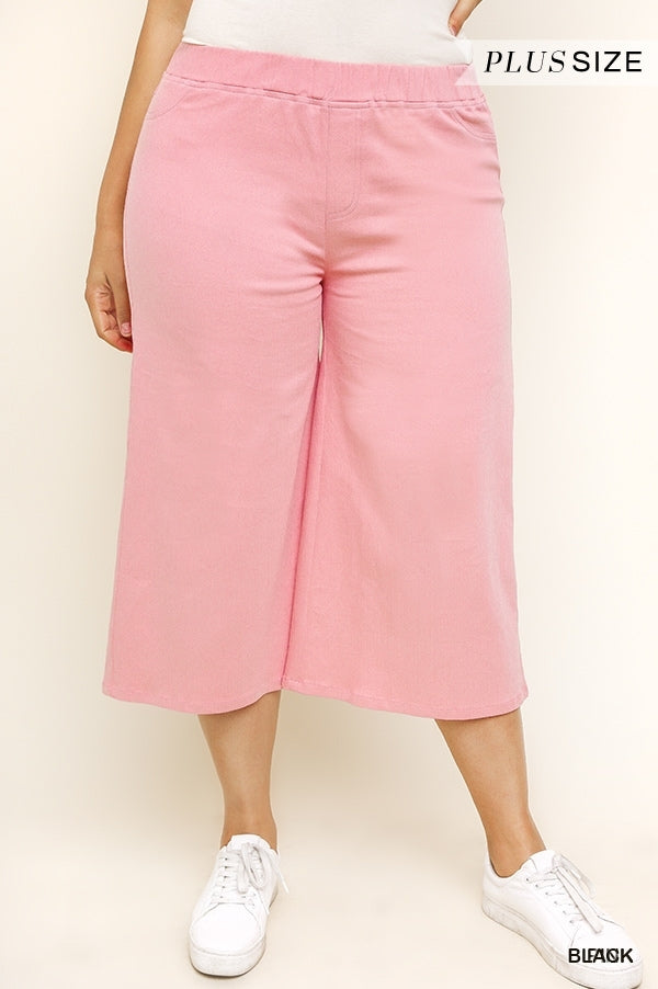 FINAL SALE Pretty Pink High Waisted Cropped Pants
